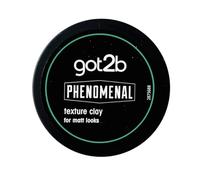 got2b Phenomenal Texture Clay Halt 5 (100 ml), cire capillaire pour homme donne un style de Barbershop mat phénoménal, convient aux cheveux plus courts, formule végétalienne