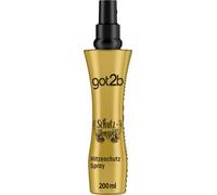 got2b Spray de protection contre la chaleur ange gardien jusqu'à 230 °C (200 ml), lotion coiffante protège les cheveux contre les dommages causés par la chaleur, pour les styles chauds avec finition