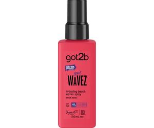 Got2b, Vegan, gotcurlz, Spray hydratant Beach Waves, infusé avec de l'eau de coco, améliorant les boucles, 150 ml