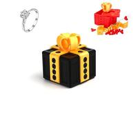 Gotcha Box Prank avec Doigt Surprise, boîte Cadeau de Farce imprimée en 3D de 3,14 Pouces avec vis et Doigts Pop-up, Cadeaux Amusants pour la Saint-Valentin pour Elle/Lui Yellow Black