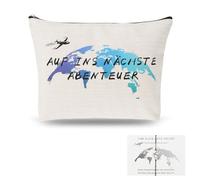 GOTDYBST Cadeau de voyage, bracelet globe du monde apporter des cartes de vœux, sac cosmétique de voyage, bracelets d'amitié - Cadeau d'adieu pour les amis, la famille, les collègues, les voyageurs du