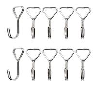 Gotetiso 10 Pièces Crochets en Spirale Crochet de Cordon Élastique en Métal Tendeur Crochets Acier Inoxydable Sandow Elastique Crochets Crochets de Fixation Crochet Universel Crochet pour Tendeur