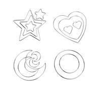 Gotetiso 14 Pièces Cercle Attrape Reve Macramé en Métal Anneaux D’Attrape Rêves Cerceaux Anneaux en Macramé en Forme Cerceau Métal Étoile Lune Cœur Ronde Accessoires Macramé