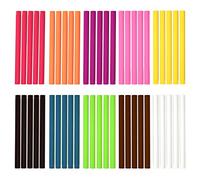 Gotetiso 50 Pièces Recharge Pistolet à Colle 7mm Bâtons de Colle Chaude Colle Thermofusible Coloré Bâtons de Pistolet à Colle Chaude Baton Colle Pistolet