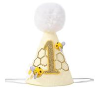 GotGala Chapeau D'Abeille 1er Anniversaire - Motif Abeille Couronne 1er Anniversaire Happy Bee Day, Chapeau D'Anniversaire Bourdon Motif Décoration De Fête D'Anniversaire Première Fête D'Anniversaire
