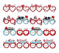 GotGala Lot de 16 lunettes d'allaitement pour infirmière, remise de diplôme, décorations de fête RN de félicitations pour infirmière, remise de diplôme, infirmière, festival, décorations de fête