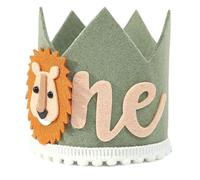 GotGala Wild One Couronne d'anniversaire 1er anniversaire Jungle Safari Lion pour garçon Décoration d'anniversaire