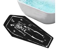 Goth Bathroom Rug - Gothic Coffin Floor Mat | 39.37x15.7in Halloween Entryway for Home Decor, Non-Slip Living Room, Bedroom, Door, Party Supplies