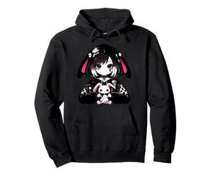 Goth Bunny Anime Girl Kawaii Gothique Creepy Art Japonais Sweat à Capuche
