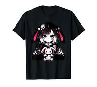 Goth Bunny Anime Girl Kawaii Gothique Creepy Art Japonais T-Shirt