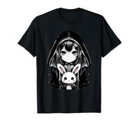 Goth Bunny Anime Girl Kawaii Gothique Creepy Art Japonais T-Shirt