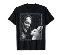 Goth Bunny Demon Nonne Creepy Dark Goth Girl Dark Alt Horror T-Shirt