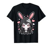 Goth Bunny Kawaii Anime Chibi Girl Cute Dark Aesthetic Art T-Shirt