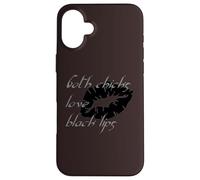 Goth Chicks Love Black Lips Halloween Humour Coque pour iPhone 16 Plus