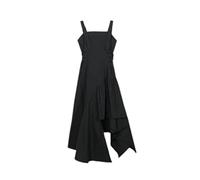 Goth Fashion Robe de Style coréen Streetwear Femmes Robe d'été Gothique Punk Rock Harajuku Robe mi-Longue Party-Black,M