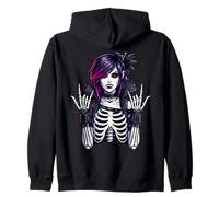 Goth Girl Goth Vampire Squelette Emo Creepy Gothic Art Sweat à Capuche