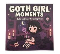 Goth Girl Moments, Fun Stress-Relief Activity, 21x21cm, Halloween Coloring Pages, Drawing Activity Book, Fun Spooky Designs, Pour L'école, La Classe, La Maison, Les Voyages, La Fête, Les Débutants, Le