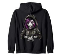Goth Girl Squelette Grunge Horreur Creepy Gothic Art Sweat à Capuche