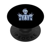 Goth Girl Squelette X-Ray Punk Rock Grunge PopSockets PopGrip Adhésif
