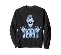 Goth Girl Squelette X-Ray Punk Rock Grunge Sweatshirt