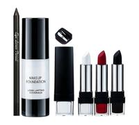 Goth Makeup Kit 6 Piece Smusdge Proof Wrterproof Long-Lasting Halloween | Face Makeup Set Lipstick Eye Liner for Womsern Girls Costume Party Theater Film Carnival Concert