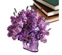 Goth Vase - Skull Wall Mounted Planter, Decorative Floral Container, Resin suculent Holder, Unique Skeleton Flower Pot, Gothic Style Ornament Display | For Bedroom Living Room Patio Gate Door Indoor