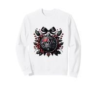 Goth Xmas Decor with Queen Crown for Mom White Gothic Sweatshirt