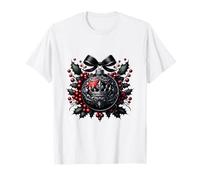 Goth Xmas Decor with Queen Crown for Mom White Gothic T-Shirt