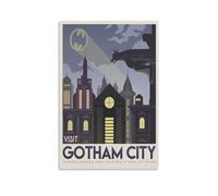 Gotham City Poster Peinture décorative sur toile Art mural pour salon, chambre à coucher, poster d'art sur toile, poster et art mural, impression d'image moderne, décoration de salle familiale, 30 x