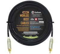 Gotham GAC-1 Ultra Pro - Câble de caisson de basses à canal central bas (21pF/pi) avec connecteurs RCA amphenol ACPR-SWH moulés sous pression, plaqués or, 7,6 m