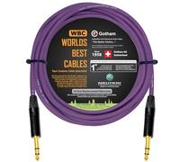 Gotham GAC-2 AES/EBU Câble audio analogique et numérique équilibré à faible perte avec fiches TRS Neutrik NP3X-B 6,35 mm Violet 4,5 m WORLDS BEST CABLES