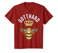 Gothard Nom Gotthard Anniversaire de la Reine Crown Bee Gotthard T-Shirt