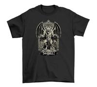 Gothic_100 Men's Funny Demon Throne T-Shirt - Summon Your Dark Side in Style! Be