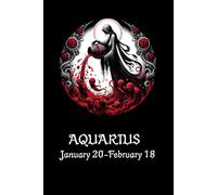 GOTHIC AQUARIUS ASTROLOGY HOROSCOPE STAR SIGN NOTEBOOK, JOURNAL IDEAS BOOK