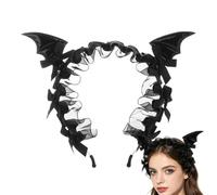 Gothic Bat Headband - Role-Playing Halloween Headpiece For Cosplay | Gothic & Dramatic Design - Features Striking Bat Wings That Instantly Add A Dark, Playful, And Spooky Touch To Any Halloween