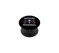 Gothic Biker Skull Nothing Personal Y2K Alt Grunge PopSockets PopGrip Adhésif