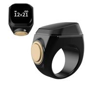 Gothic Black Counter Ring - Digital Counting Tool, Smart Digital Counting Ring, Portable Lap Counter for Exercise, Sports, Meeting, Field Tracking, Golf, Daily Use | Finger Tally Rings for Men Women