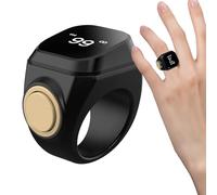 Gothic Black Counter Ring - Digital Counting Tool, Smart Digital Counting Ring, Portable Lap Counter for Exercise, Sports, Meeting, Field Tracking, Golf, Daily Use | Finger Tally Rings for Men Women