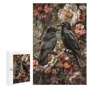 Gothic Black Raven Floral Art Print Puzzle 1000 Pièces Educa Jouet en Bois Cadeau Unique Décoration Intérieure Jeu Éducatif Challenge Toy Adultes Et Enfants À Partir De 14 Ans 1000 PCS