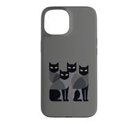 Gothic Cats Emo Grunge Punk Graphic Goth Mid-Century Modern Coque pour iPhone 15