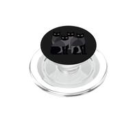 Gothic Cats Emo Grunge Punk Graphic Goth Mid-Century Modern PopSockets PopGrip pour MagSafe