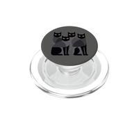 Gothic Cats Emo Grunge Punk Graphic Goth Mid-Century Modern PopSockets PopGrip pour MagSafe
