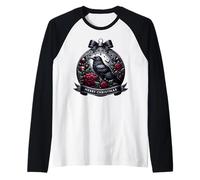 Gothic Christmas Balls Dark Red Roses for Xmas Goth Raven Manche Raglan