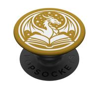 Gothic Dragon Wings Book Lover Librarian Fantasy Bookish PopSockets PopGrip Adhésif