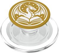 Gothic Dragon Wings Book Lover Librarian Fantasy Bookish PopSockets PopGrip pour MagSafe