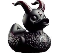 GOTHIC DUCK HEAVY METAL Noir 15cm pour la baignoire PRESENT