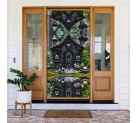 Gothic Fairy Garden02 Housse de porte décorative idéale pour l'intérieur et l'extérieur, 183 x 88,9 cm