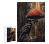 Gothic Forest Raven Art Print Puzzle 1000 Pièces Educa Jouet en Bois Cadeau Unique Décoration Intérieure Jeu Éducatif Challenge Toy Adultes Et Enfants À Partir De 14 Ans 300 PCS