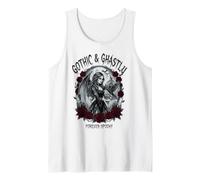 Gothic & Ghastly Forever Spooky Winged Woman Raven and Roses Débardeur