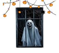 Gothic Ghost Window Cover | 80x120cm Halloween Door & Window Decors
